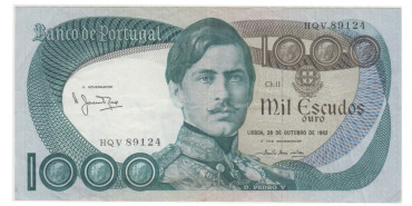 PORTUGAL B-175 , 1000 ESCUDOS 1968/82.  EBC