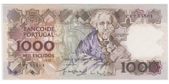 PORTUGAL B-181 , 1000 ESCUDOS 1983/94.  MBC
