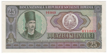 RUMANIA B-095.- 25 LEI 1966.  SC