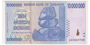 ZIMBABWE B-078.- 10.000.000 DOLARES 2008.  SC