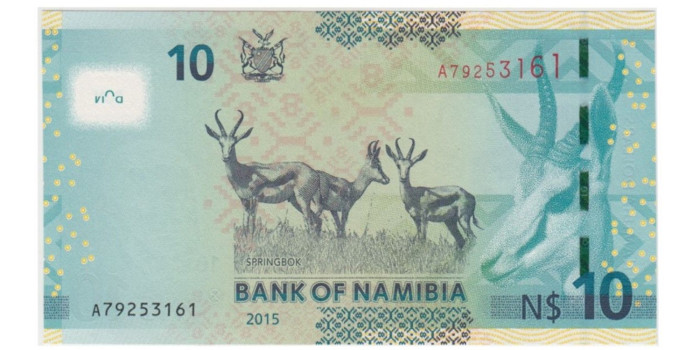 NAMIBIA B-16.- 10 DOLARES 2015.  SC