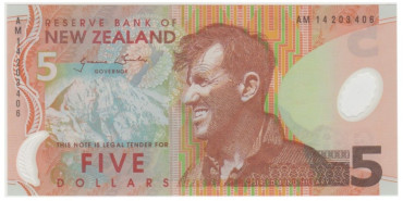 NUEVA ZELANDA B-185.- 5 DOLARES 2014.  SC