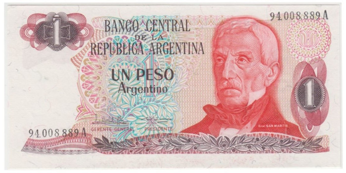 ARGENTINA.- B-311a 1 PESO 1983/84.  SC