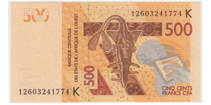 AFRICA OCCIDENTAL.- B-719K 500 FRANCOS 2012 SENEGAL.  SC