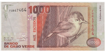 CABO VERDE B-65.- 1000 ESCUDOS 1992.  MBC