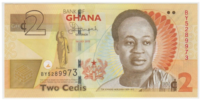 GHANA B-37ac.- 1CEDI 01-07-2015.  SC