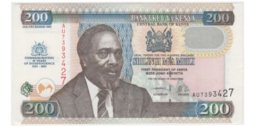 KENIA B-043.- 200 SHILINGI 2003.  SC