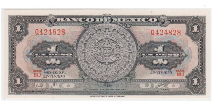 MEXICO B-059.- 1 PESO 1970.  SC