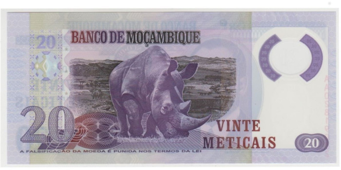 MOZAMBIQUE B-149.- 20 METICAIS 2011.  SC