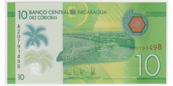 NICARAGUA B-209.- 10 CORDOBAS 2014.  SC