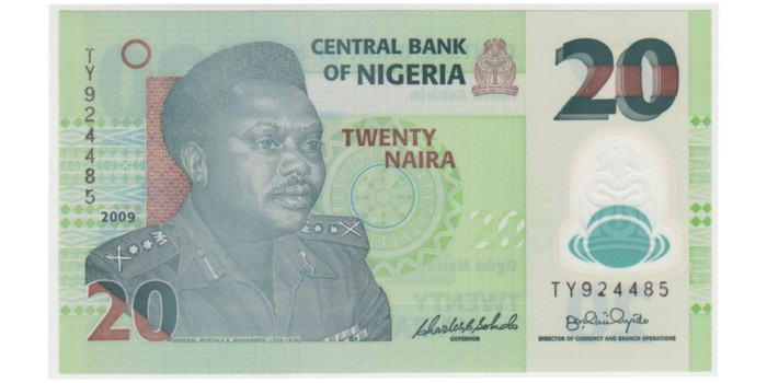 NIGERIA B-034.- 20 NAIRA 2009.  SC