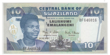 SWAZILAND B-029.- 10 EMALANGENI 2006.  SC
