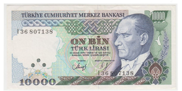 TURQUIA B-200.- 10.000 LIRAS 1970.  MBC