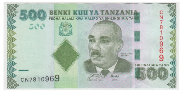 TANZANIA B-040.- 500 SHILINGIS 2010.  SC