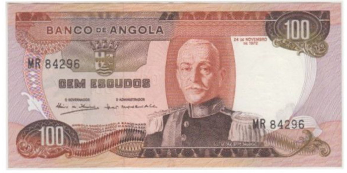 ANGOLA B-101 - 100 Escudos 1972 - SC