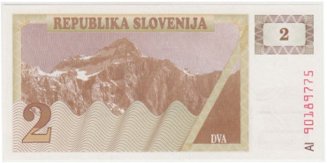 ESLOVENIA B-002a - 2 Tolarja 1990 - SC