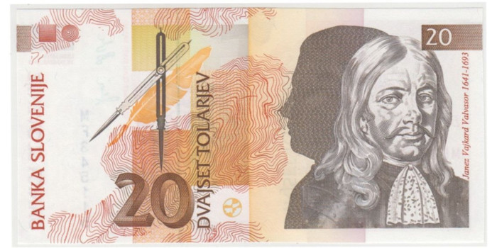 ESLOVENIA B-012a - 20 Tolarja 1992 - SC