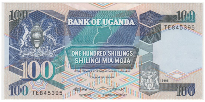 UGANDA B-031b - 100 Shilling 1988 - SC