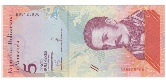 VENEZUELA B-102 - 5 Bolivares 2018 - SC