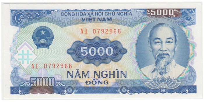 VIETNAM B-108a - 5.000 Dong 1991 - SC