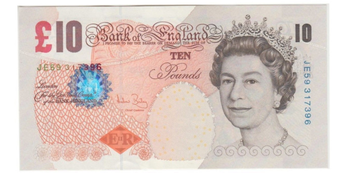 GRAN BRETAÑA-  B-389  10 LIBRAS 1999/04 - SC