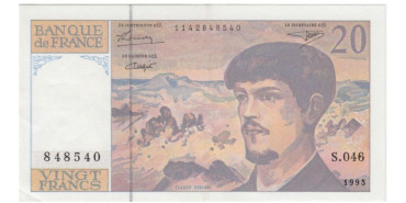 FRANCIA B-151.- 20 FRANCOS 1993.  EBC