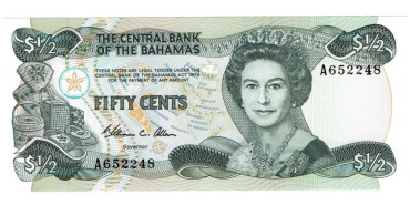 BAHAMAS B-042 -  1/2 Dollar 1974 - SC