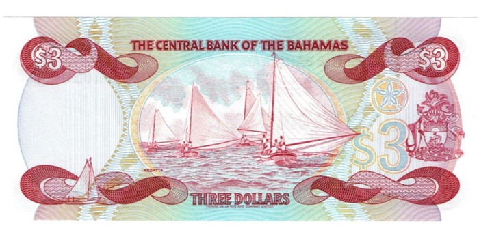 BAHAMAS B-044 -  3 Dollar 1974 - SC