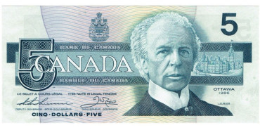 CANADA - B-095.- 5 DOLAR 1986.  SC
