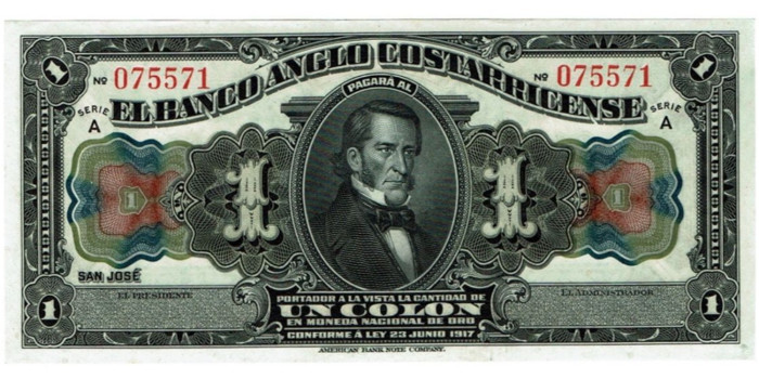 COSTA RICA - B-121 - 1 Colon 1917- SC