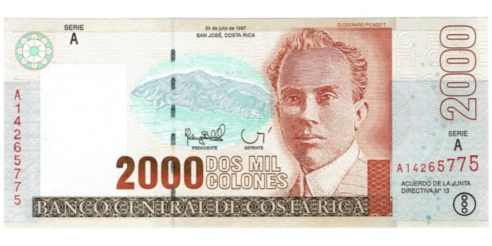 COSTA RICA - B-265.- 2000 Colones 1917. SC