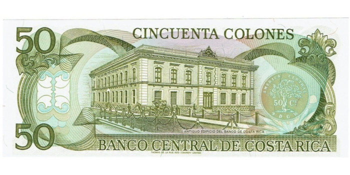 COSTA RICA - B-257.-  50 COLONES 1993.  SC