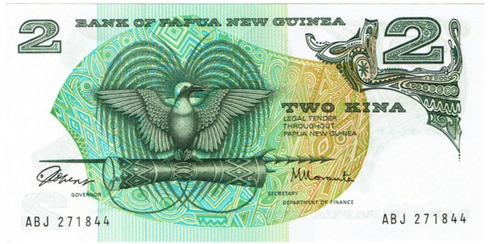 PAPUA NUEVA GUINEA B-001- 2 Kina 1975.  SC