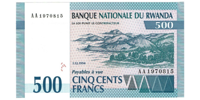 RUANDA - B-023.- 500 FRANCOS 1994.  SC
