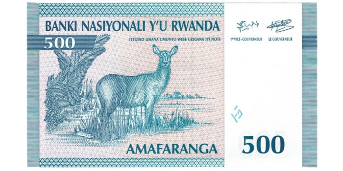 RUANDA - B-023.- 500 FRANCOS 1994.  SC