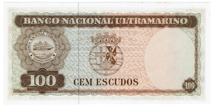 PORTUGAL B-028.-100 ESCUDOS 1963 TIMOR. SC