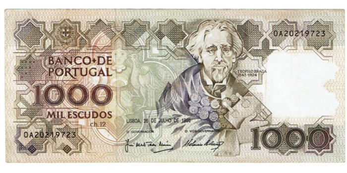 PORTUGAL B-181.-1000 ESCUDOS 1990.  EBC