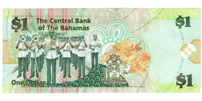 copy of BAHAMAS B-077 -  1 Dollar 2017 - SC