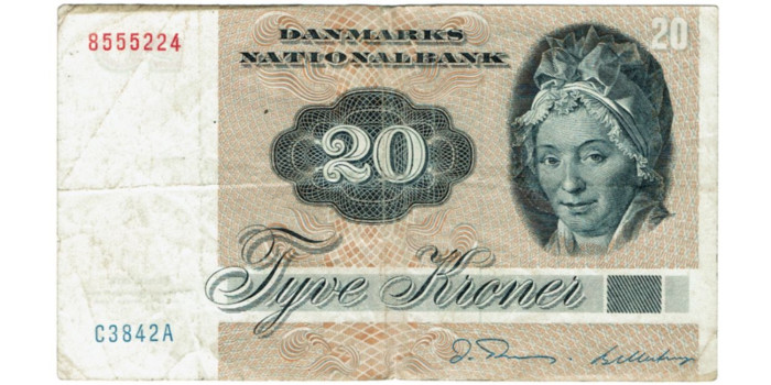 DINAMARCA - B-049, 20 KRONER 1979/88, BC