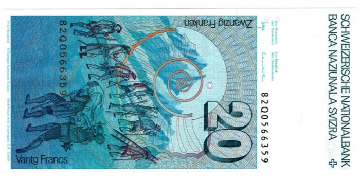 copy of SUIZA - B-055.-20 FRANCOS 1978/1982. SC