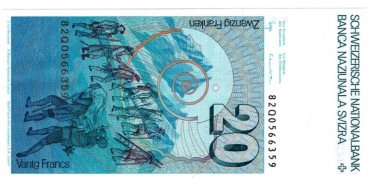 copy of SUIZA - B-055.-20 FRANCOS 1978/1982. SC