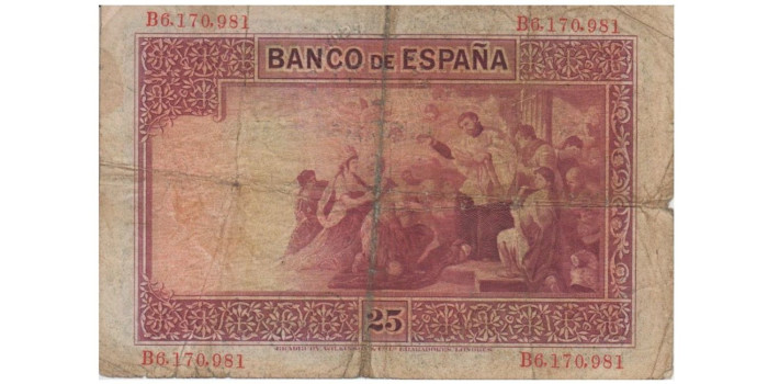 F340A - 25 Pesetas 12-10-1926  MC