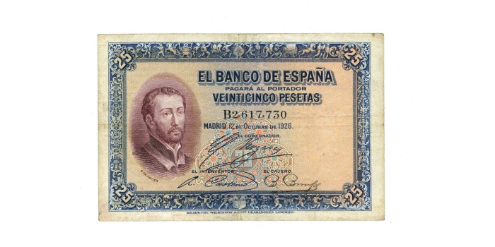 F340B - 25 Pesetas 12-10-1926  RC