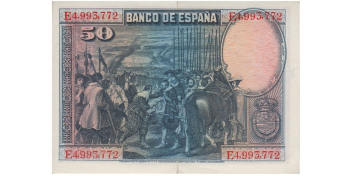 F349E - 50 Pesetas 15-08-1928 MBC  serie B/C/D/E