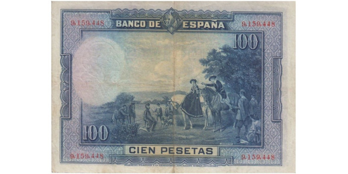F350E - 100 Pesetas 15-08-1928 MBC sin serie