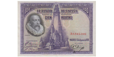F351H - 100 Pesetas 15-08-1928 EBC  serie A