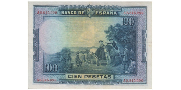 F351H - 100 Pesetas 15-08-1928 EBC  serie A