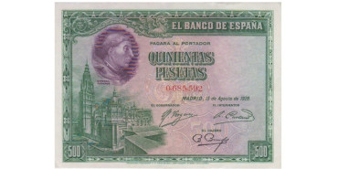 F352I - 500 Pesetas 15-08-1928 EBC+