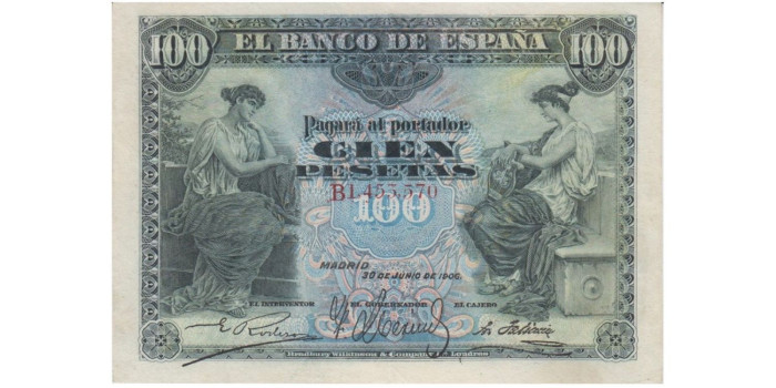F327H.- 100 Pesetas 30 de Junio 1906 EBC