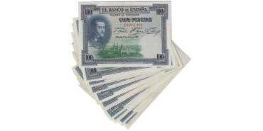 F336L.- Lote x 20 -100 Pesetas 1 de Julio 1925 -MBC